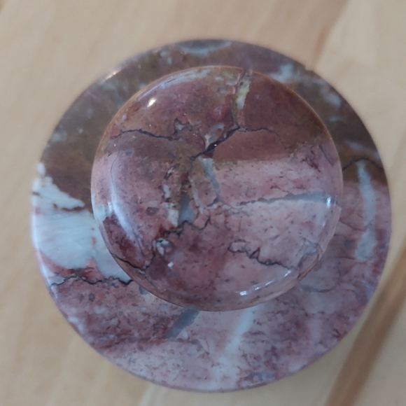 PINK MARBLE  PAPERWEIGHT 3 Inches High - Picture 3 of 3